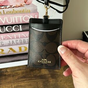Coach NWT lanyard card and ID holder
